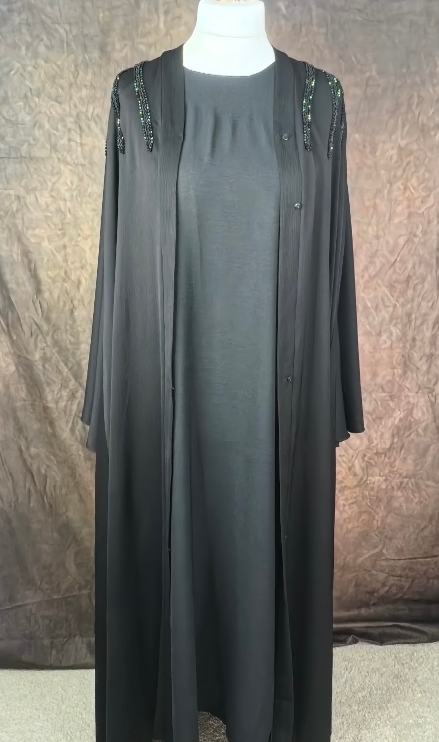 Convertible Abaya Noir