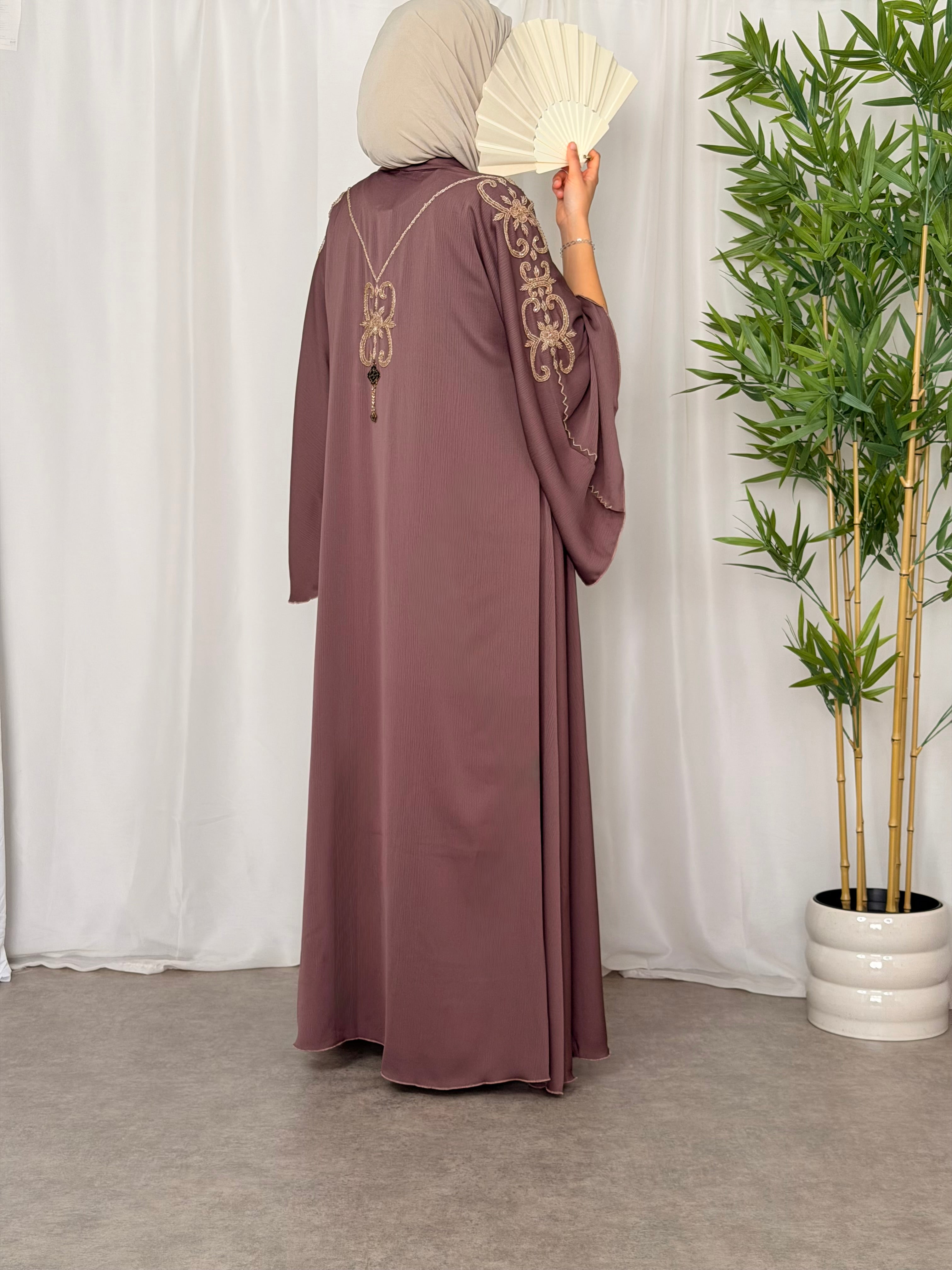 Convertible Abaya - Rosewood