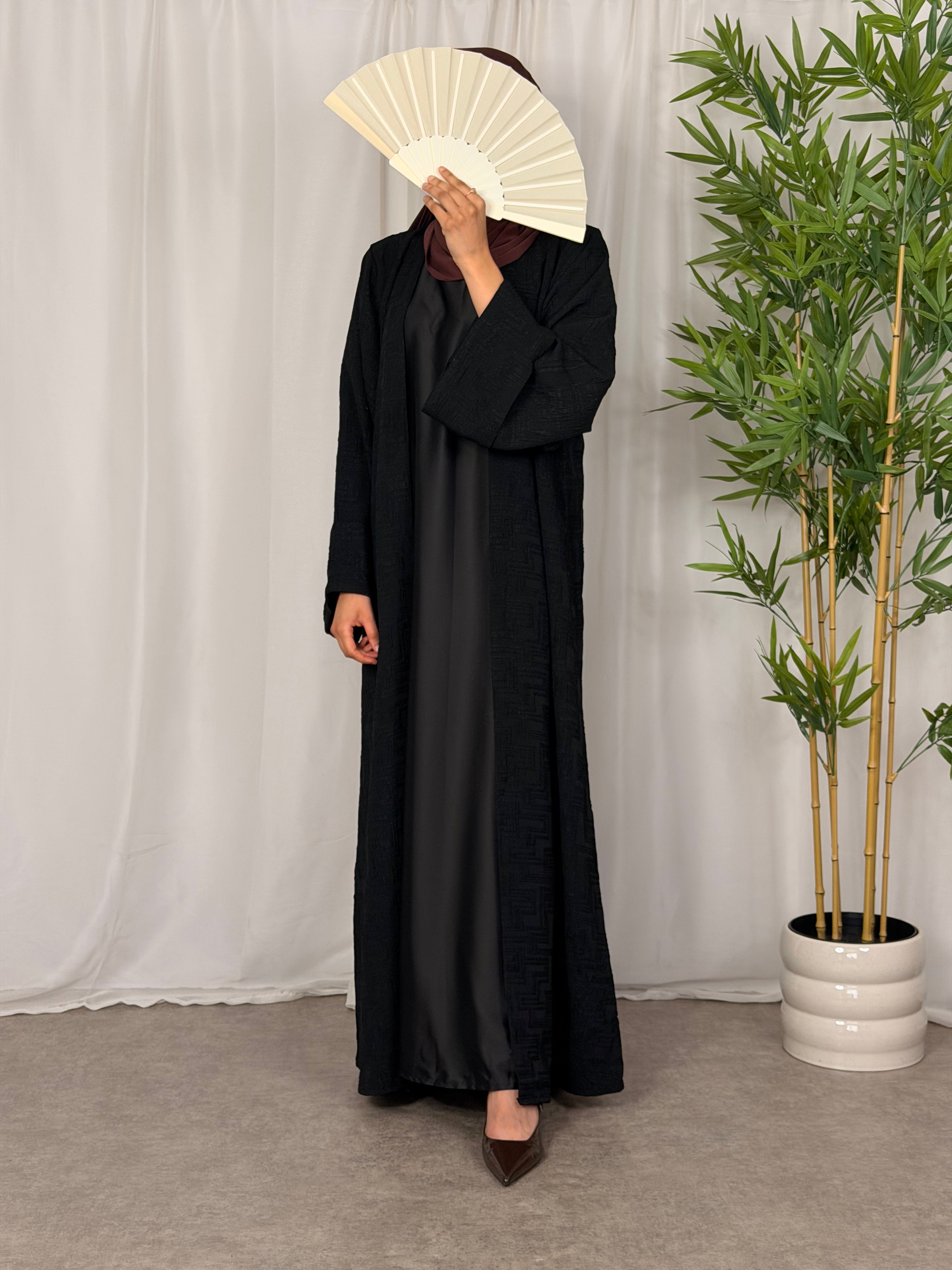 Noir Royale Abaya met Onderjurk