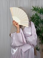 Convertible Farasha Abaya Pearl Blush met Open Mouwen en Knopen - 1-Delig